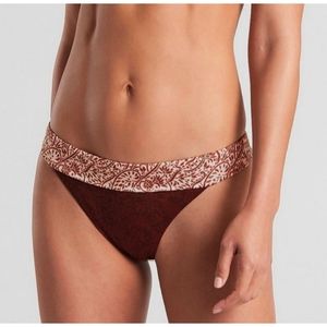 Athleta Aqualuxe Batik Mid Rise Swim